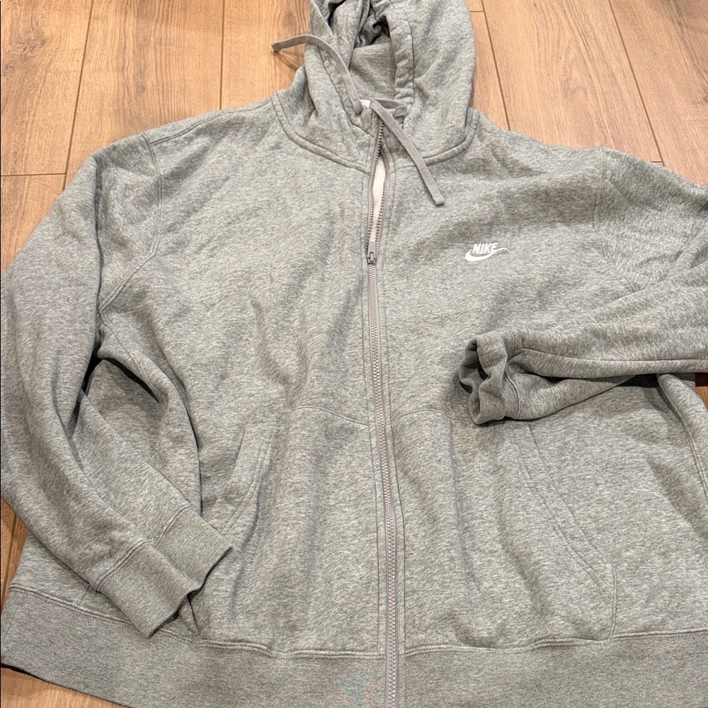 Nike Heather Gray Full-Zip Hoodie